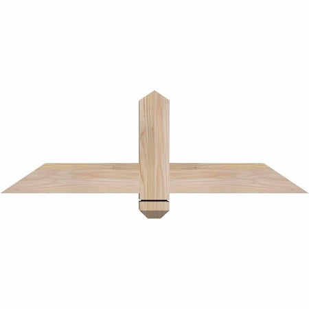 Ekena Millwork Eugene Smooth Timber Gable Bracket, Douglas Fir, 36"W x 12"H x 3 1/2"D x 3 1/2"F, 8/12 Pitch GBW036X12X0404EUG00SDF